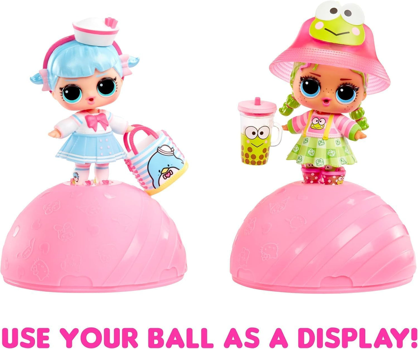 LOL Překvapení! Love Hello Kitty and Friends – 1 panenka se 7 překvapeními, náhodný výběr, 8 sběratelských předmětů, pro děti od 4 let, růžová
