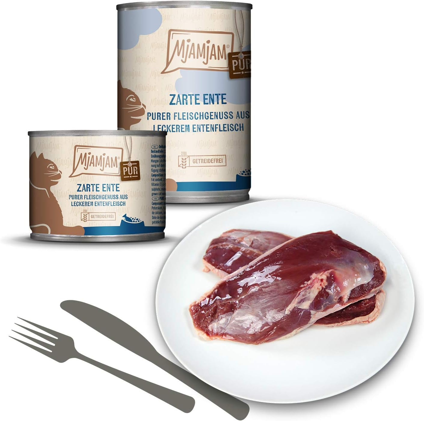 MjAMjAM - Prémiové mokré krmivo pro kočky - Pack Mix V - Pure Meat Delight 6 balení (6 x 400 g) Bez obilovin s extra masem