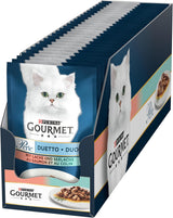 Gourmet Perle Duetto Losos & Yellow Treska Mokré krmivo pro kočky 26 balení (26 x 85 g)