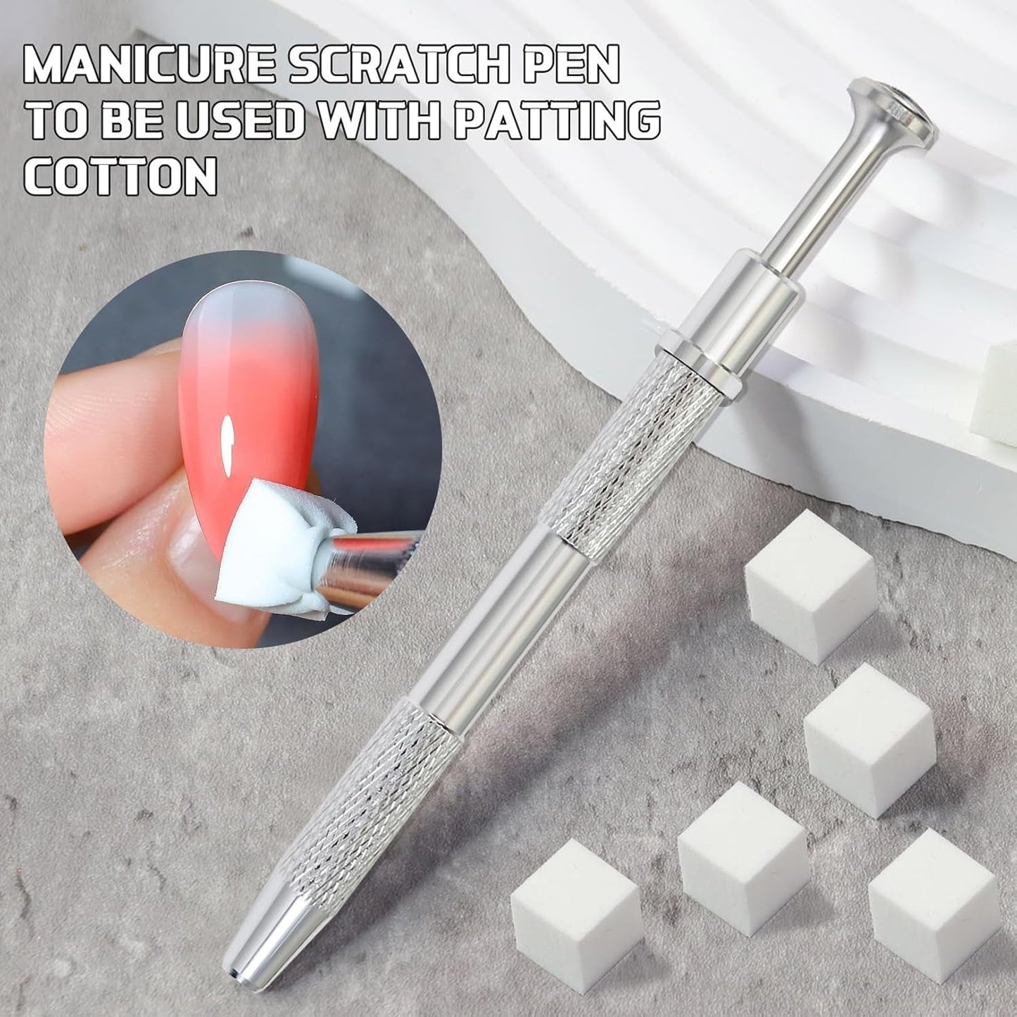 100 Stück Nail Art Schwamm Mit Piercing Zange,Nail Art Zubehör Schwamm Mit Piercing Kugel Aufdreher,Aplikátor houbového štětce,Nagelkunst-Rendering-Werkzeuge,Für Gradient Nail Art Patterns Erstellen.