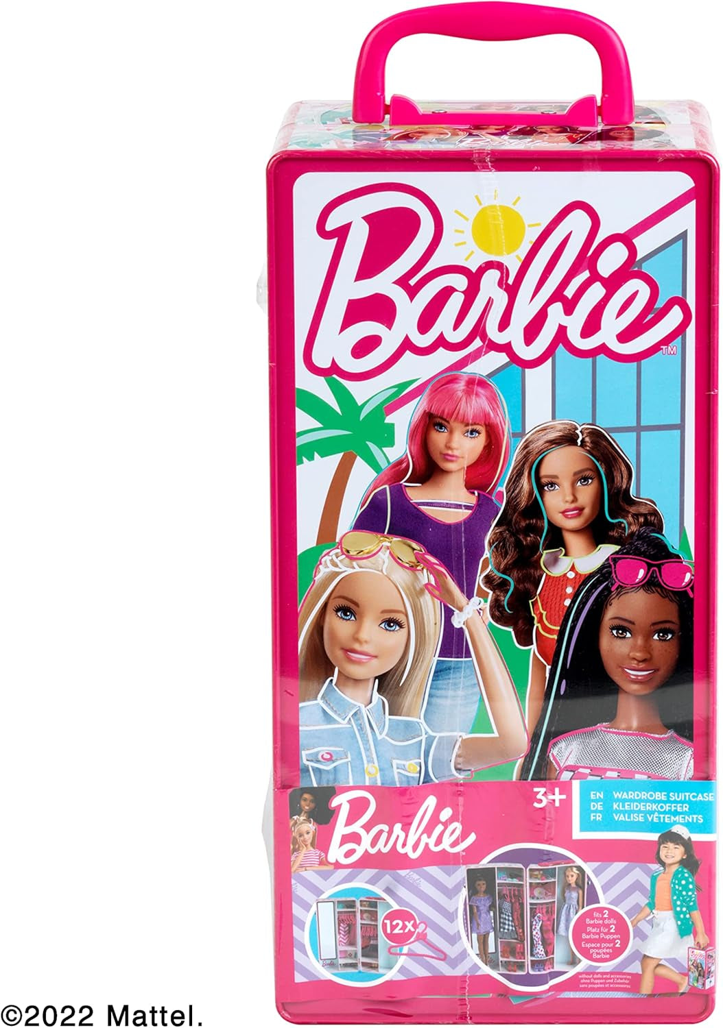 Theo Klein 5801 Barbie šatní skříň s kolejničkami a přihrádkami, hračka pro děti od 3 let, včetně příslušenství, vícebarevné