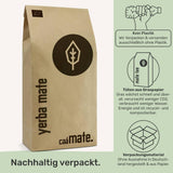 BIO Yerba Mate Tea 1 kg ● Originální ● Zralé ● Nepražené ● Sušené na vzduchu ● Nekuřácké ● Bez plastů ● Fair Trade ● Čaje maté z listů maté, kousků maté a prášku z listů maté ● DE-ÖKO-006