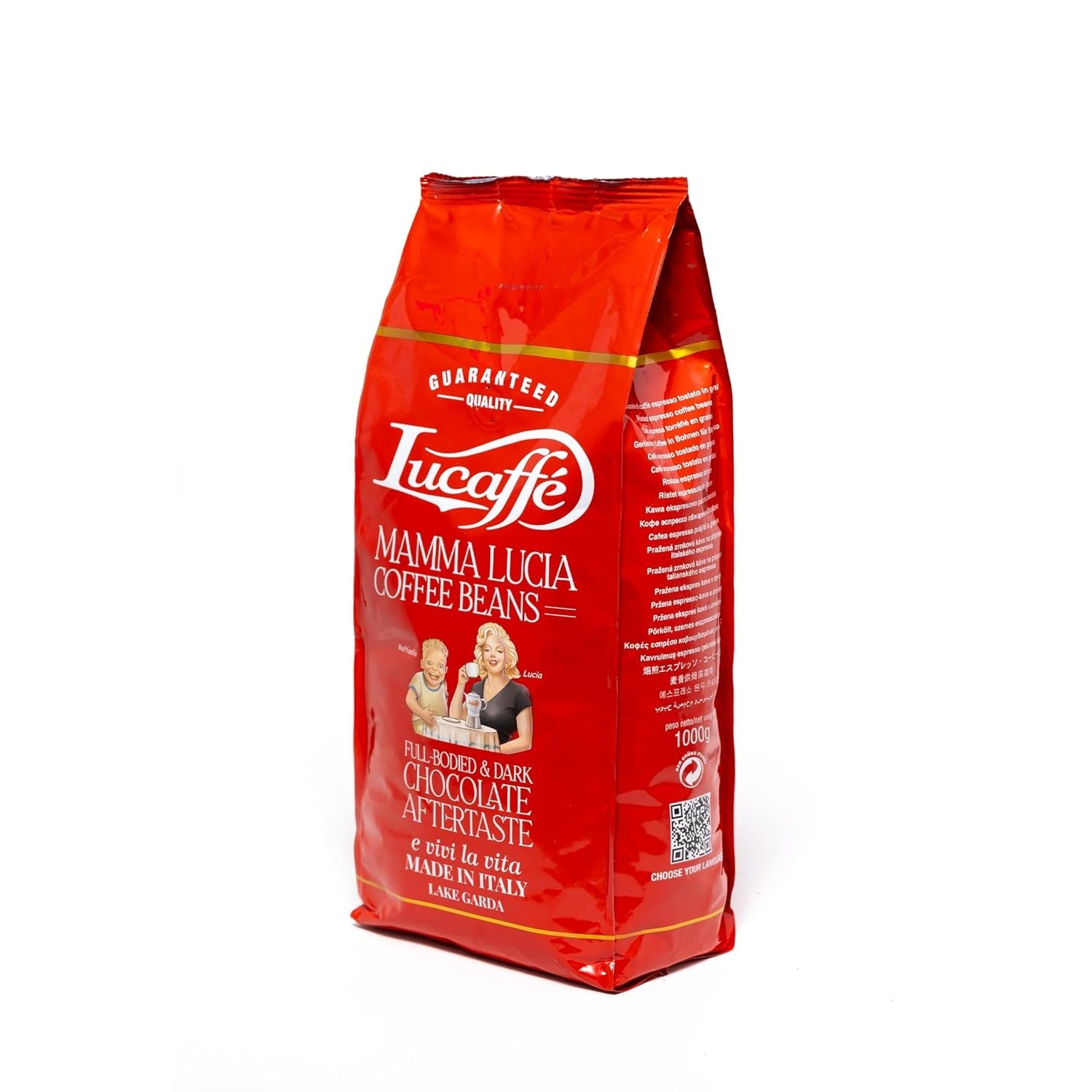 Lucaffé - Kaffeebohnen Mamma Lucia, 1 kg | Kaffee aus ganzen Bohnen für cremigen Espresso | Helle Röstung | intenzivnější a kremační Gesmack