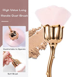 Nail Art Staubpinsel Für Maniküre Rose Kopfbürste,Nagel Kunst Staub Entferner Pinsel,Make-Up-Pinsel Weich,Zubehör Nagel Werkzeuge