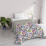 Fantasy italské povlečení z mikrovlákna léto 1,5 postele Murrine Quilts & Quilts Naty Shop Abstraktní kruhy 1 Posto E Mezzo