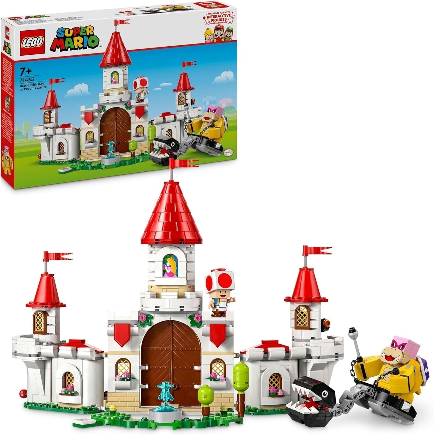 LEGO Super Mario Roy's Battle at the Mushroom Palace Dobrodružná sada s postavami pro Nintendo Dárek pro dívky, chlapce a hráče 7 let staré 71435 Stavebnice Besuche den LEGO-Store Výchozí název