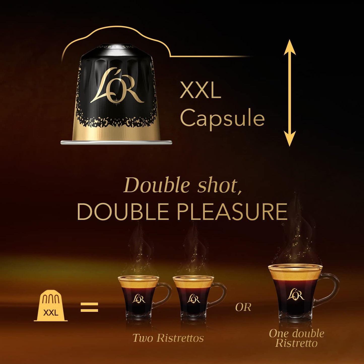 L'OR Barista Kaffeekapseln Ristretto, exkluzivně pro L'OR Barista Maschinen, 5er Pack, 5 x 10 kapsel