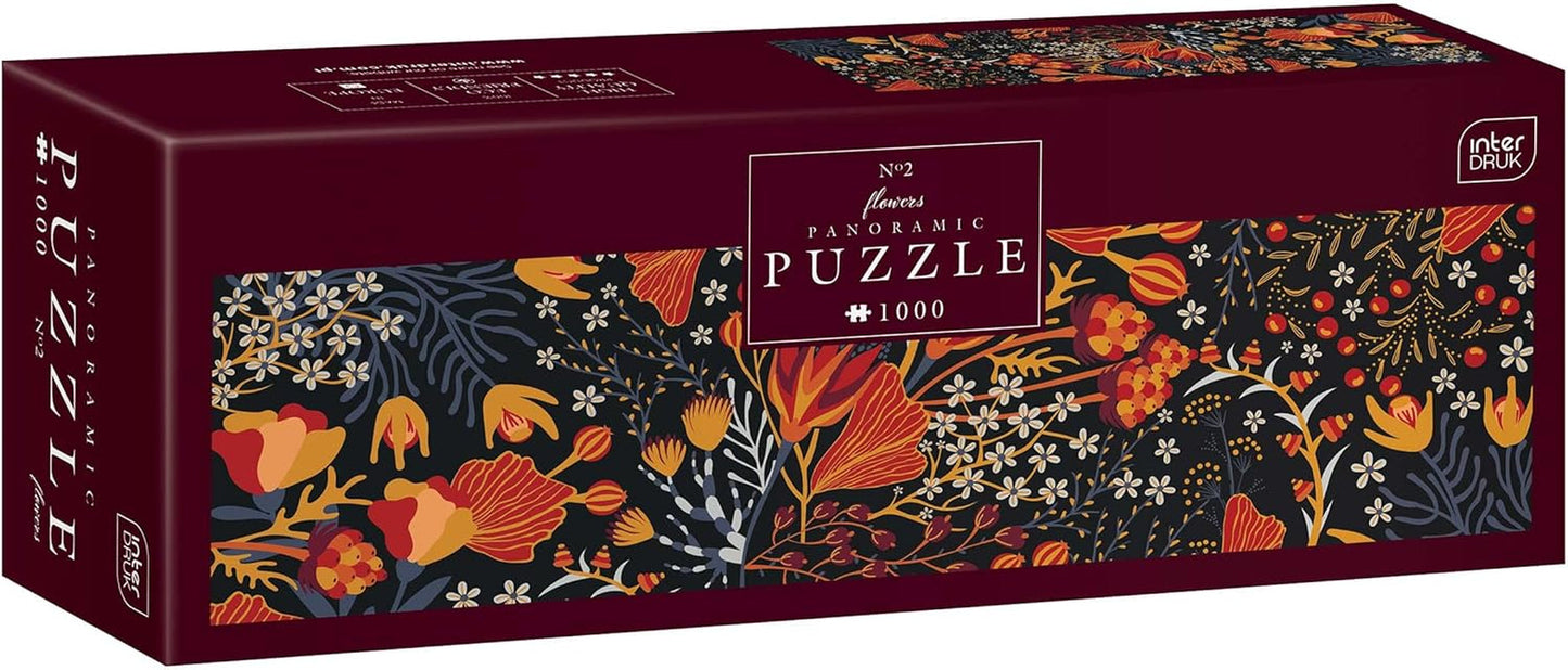 Flowers No. 1 - panoramatické puzzle 1000 dílků pro dospělé Puzzle Naty Shop Flowers no. 2