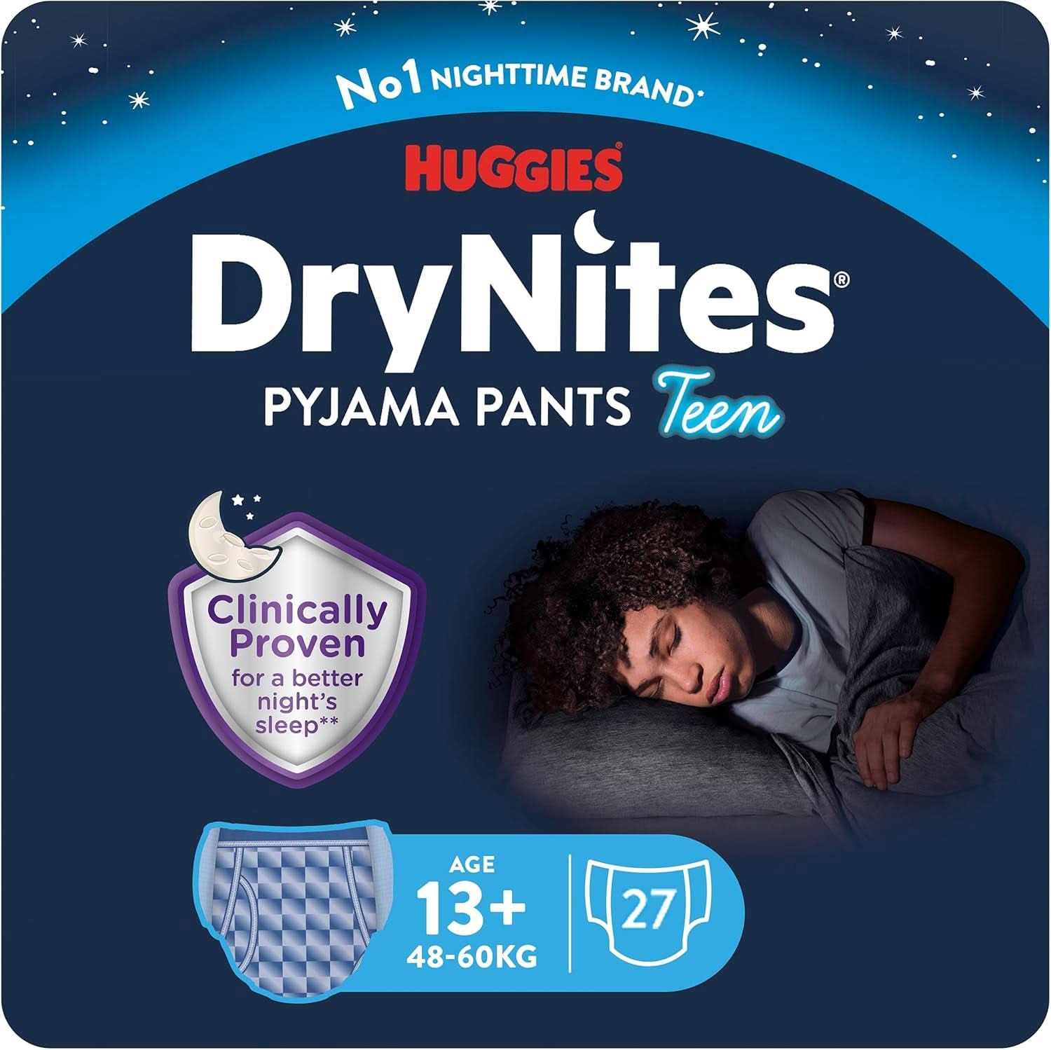 Huggies Drynites Nachtwindeln Bei Bettnässen, Für Jungen Ab 13 Bis Ca. 17 Jahre (48-60 KG), 27 Stück (3X9), Monatspack, Windel-Pants Naty Shop Výchozí název