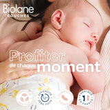 BIOLANE - Krátké plenky - Velikost 5 (12-18 kg) - těsnost 12 hodin - balení 1 měsíc - 120 plen - ekologické