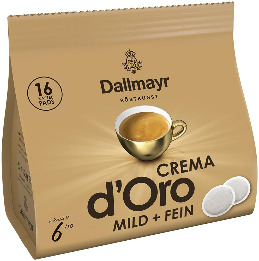 Crema d'Oro jemné a jemné polštářky (16 kávových polštářků)