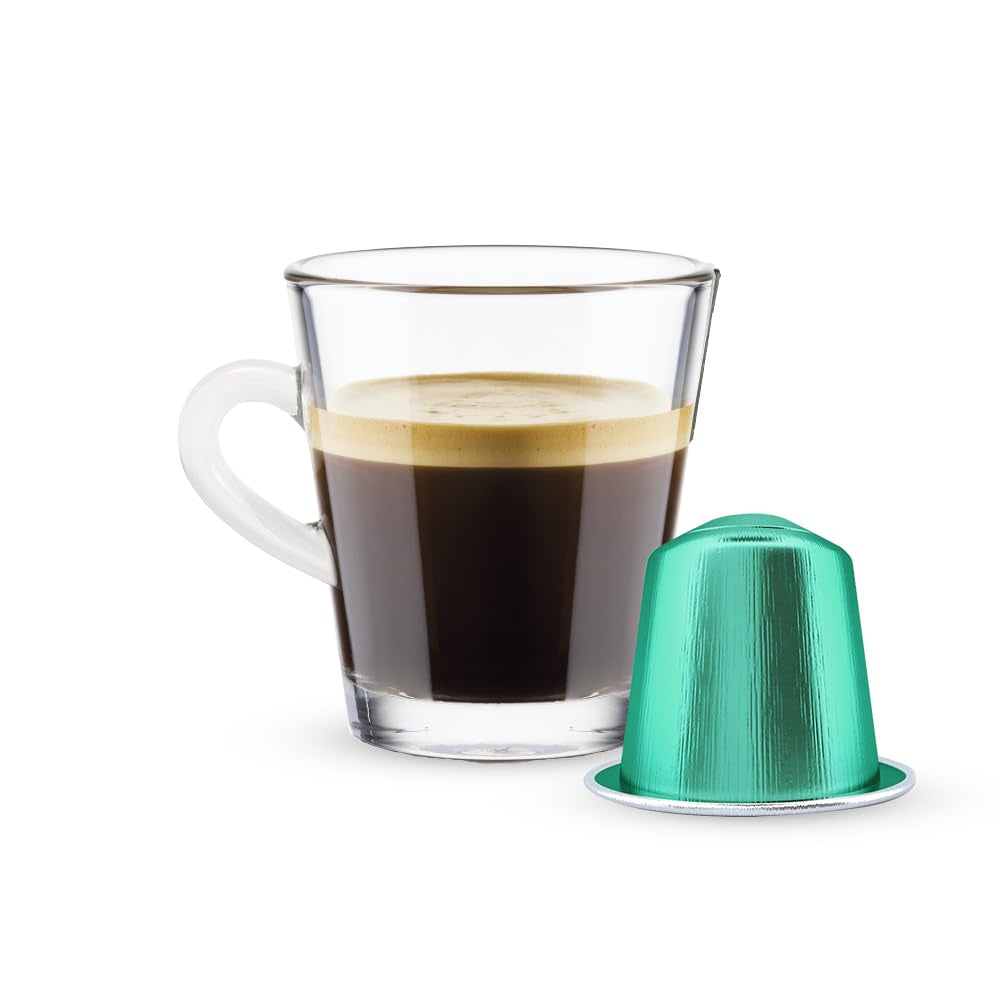 - Kapsle kompatibilní s Kaffee Nespresso® – bez kofeinu – 10 kapslí (balení po 5)
