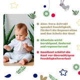 Kindii Natural Balance vlhčené ubrousky pro miminka – (1 x 60 ks) Vlhčené ubrousky pro miminka a děti – Ochranné, Aloe Vera, Jemná vůně – 60 ks.