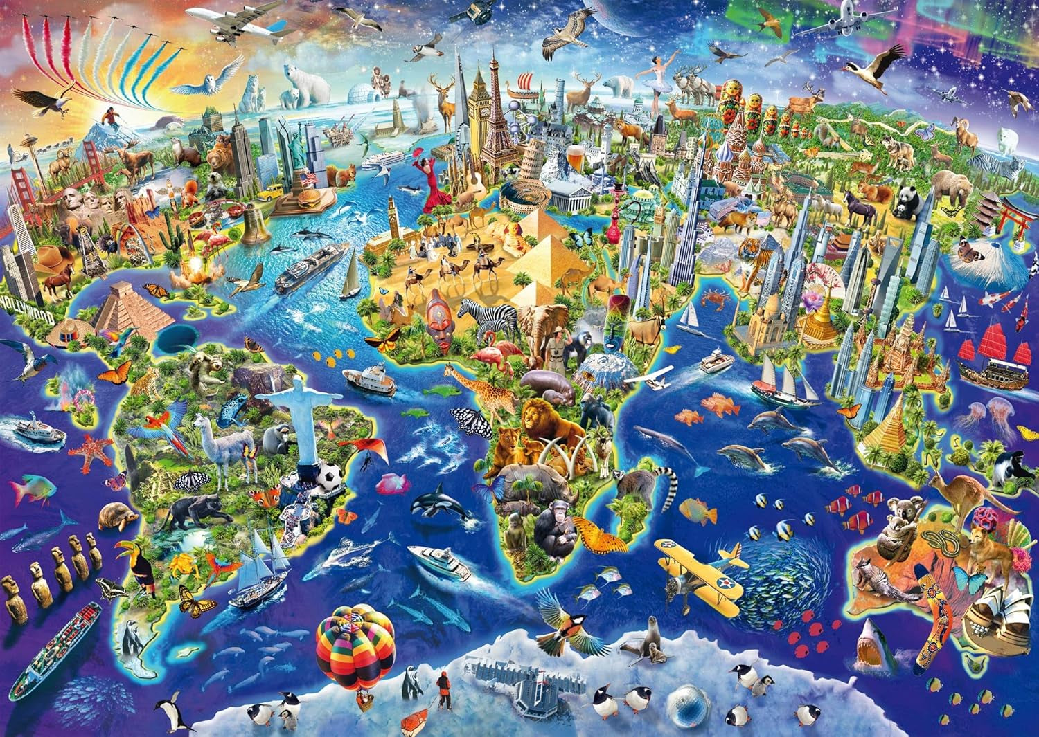 Schmidt Spiele 58288, Objevujte svět, skládačka 1000 dílků Puzzle Naty Shop