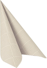 Papstar, 50 ubrousků "ROYAL Collection" 1/4-násobek 40 cm X 40 cm "Elegance" Hnědá, #86498 (balení 2 ks)