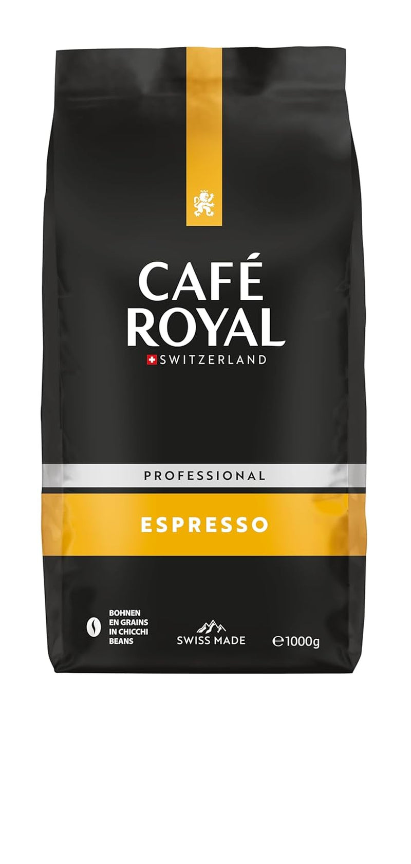 Café Royal Professional Line Espresso - Kávová zrna pro automatické espresso kávovary, Intense Body, Intense Roast, Síla 3/5, Rainforest Alliance, 1 kg