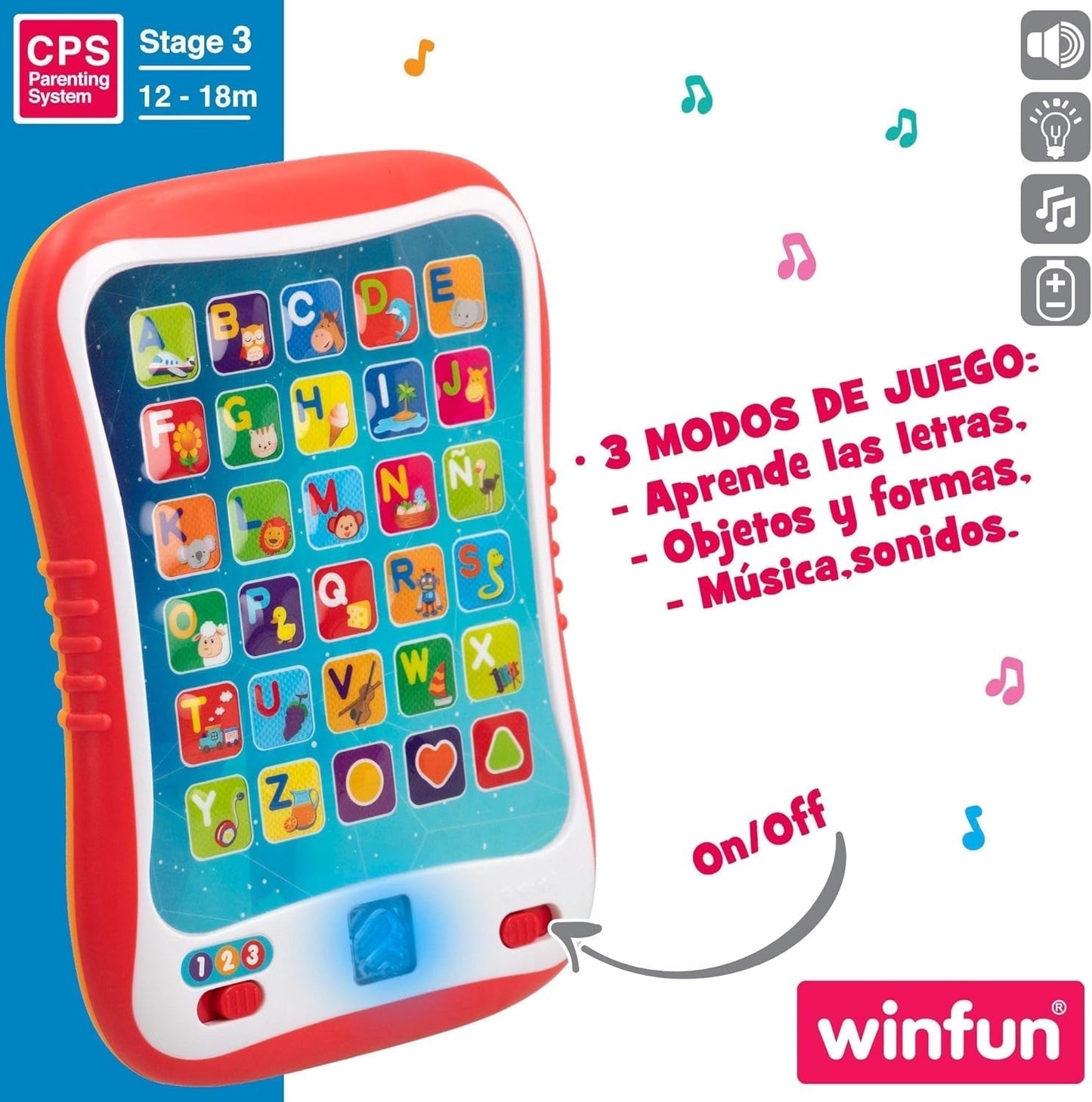 winfun ColorBaby 44256 výukový podnos se světlem a zvukem Hračky pro miminka Naty Shop