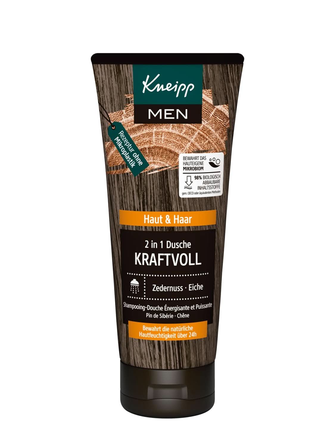 Kneipp MEN Sprchový gel 2v1 Výkonný, Sprchový gel a šampon, 200 ml Sprcha a vana Naty Shop