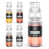 DecoRom, jedlé třpytky, prášek, 10 gramů Glitter Naty Shop Set 5 barev