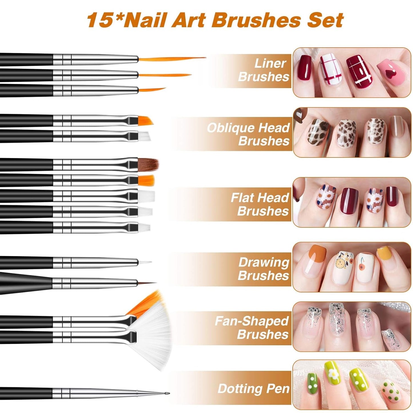 MELLIEX 45 Stück Nail Art Dekoration Zubehör Set, Nägel Pinsel Strasssteine ​​Glitzer Goldfolie Nageldesign Dotted Pen Streifenband Für Nagelkunst Maniküre Set