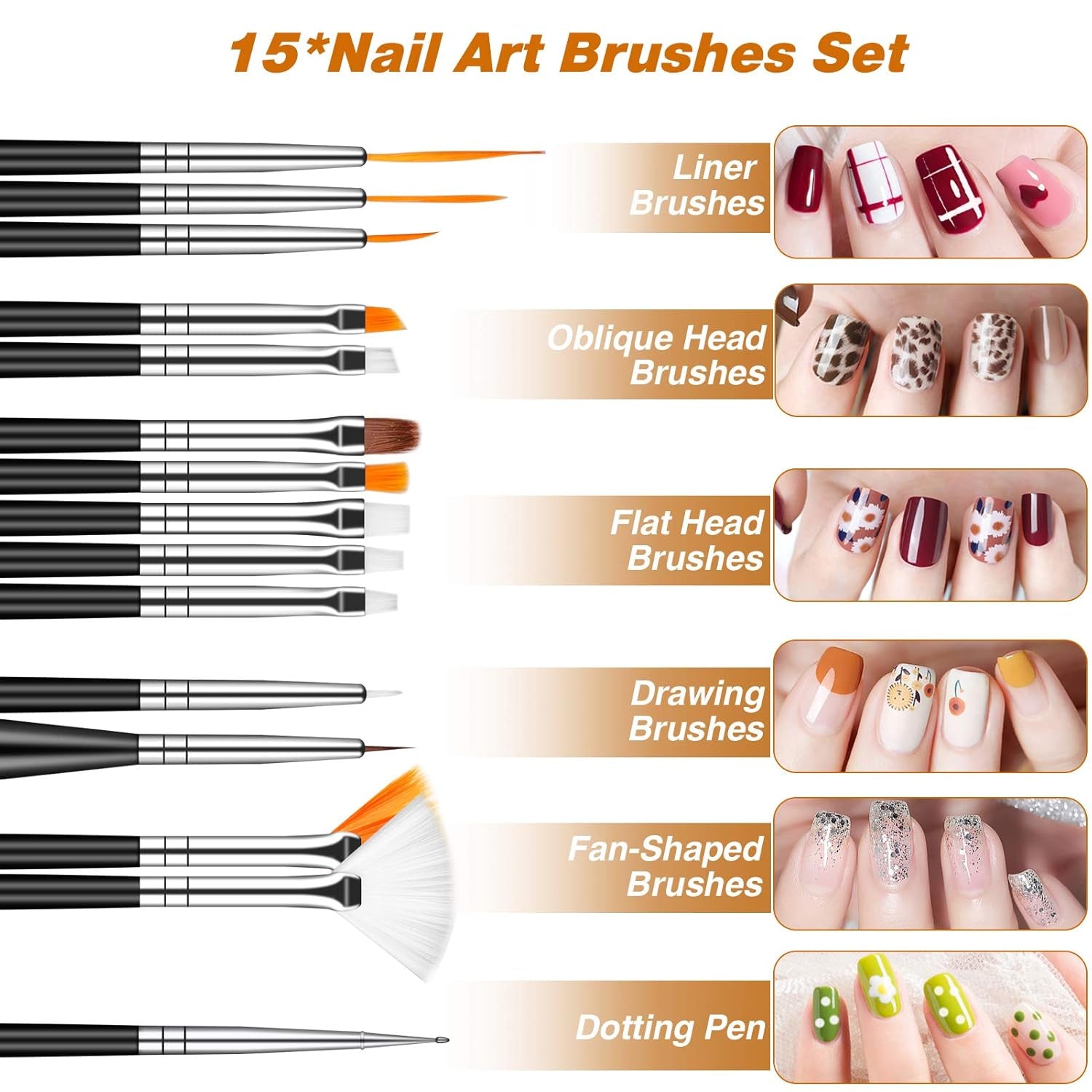 MELLIEX 45 Stück Nail Art Dekoration Zubehör Set, Nägel Pinsel Strasssteine ​​Glitzer Goldfolie Nageldesign Dotted Pen Streifenband Für Nagelkunst Maniküre Set