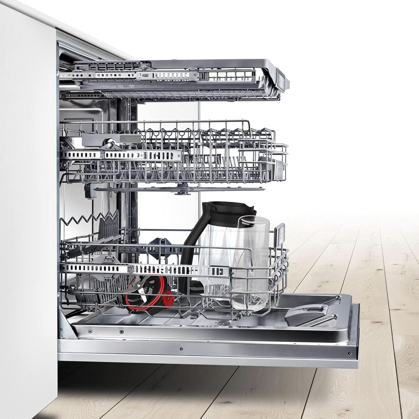 Bosch Standmixer Vitapower Serie 4 MMB6382M, Edelstahl-Klingen Made in Germany, 1,5L Thermosafe Glasbehälter, Stopfer, Sicherheitsdeckel, Spülmaschinengeeignete Teile, 30 000 U/Min, 1200 W, Shopstahl Kitchen Naty