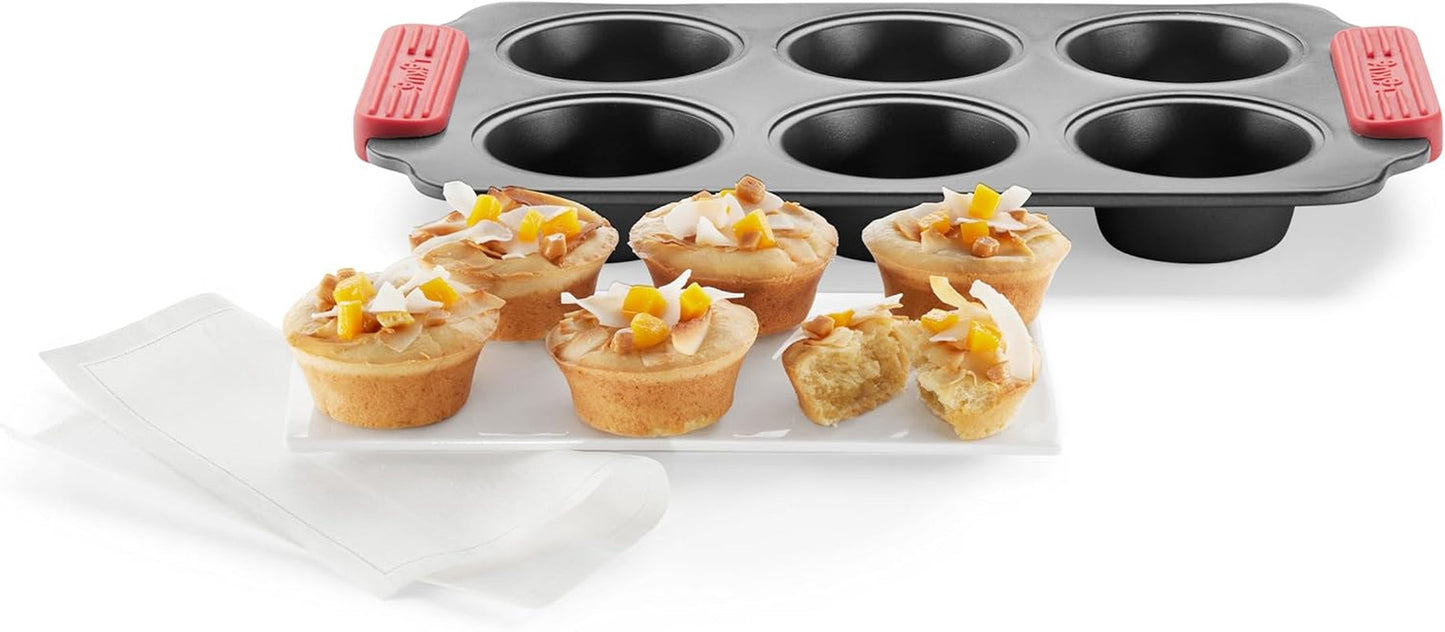Lékué Muffin-Backform, Antihaftbeschichte, Metall, 6 Mulden Formy a plechy na pečení Naty Shop