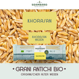 Bio těstoviny na špagety č. 5 – 500 g pšenice Khorasan – starověká pšenice, s vysokým obsahem bílkovin, 100% italsky pěstovaná – všestranná v kuchyni a bohatá na živiny
