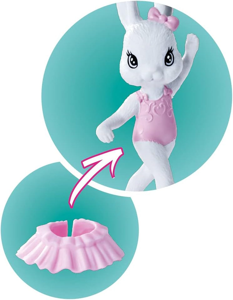 Simba 105733603 - Steffi Love Dancing Ballerina, Steffi jako panenka balerína se zvířecím kamarádem a otočnou sukní, hrací panenka 29 cm, od 3 let