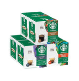 STARBUCKS Probierset, Espresso-Varianten od Nescafé Dolce Gusto Kaffeekapseln 6 x 12 (72 Kapsel) - Exklusiv bei Amazon