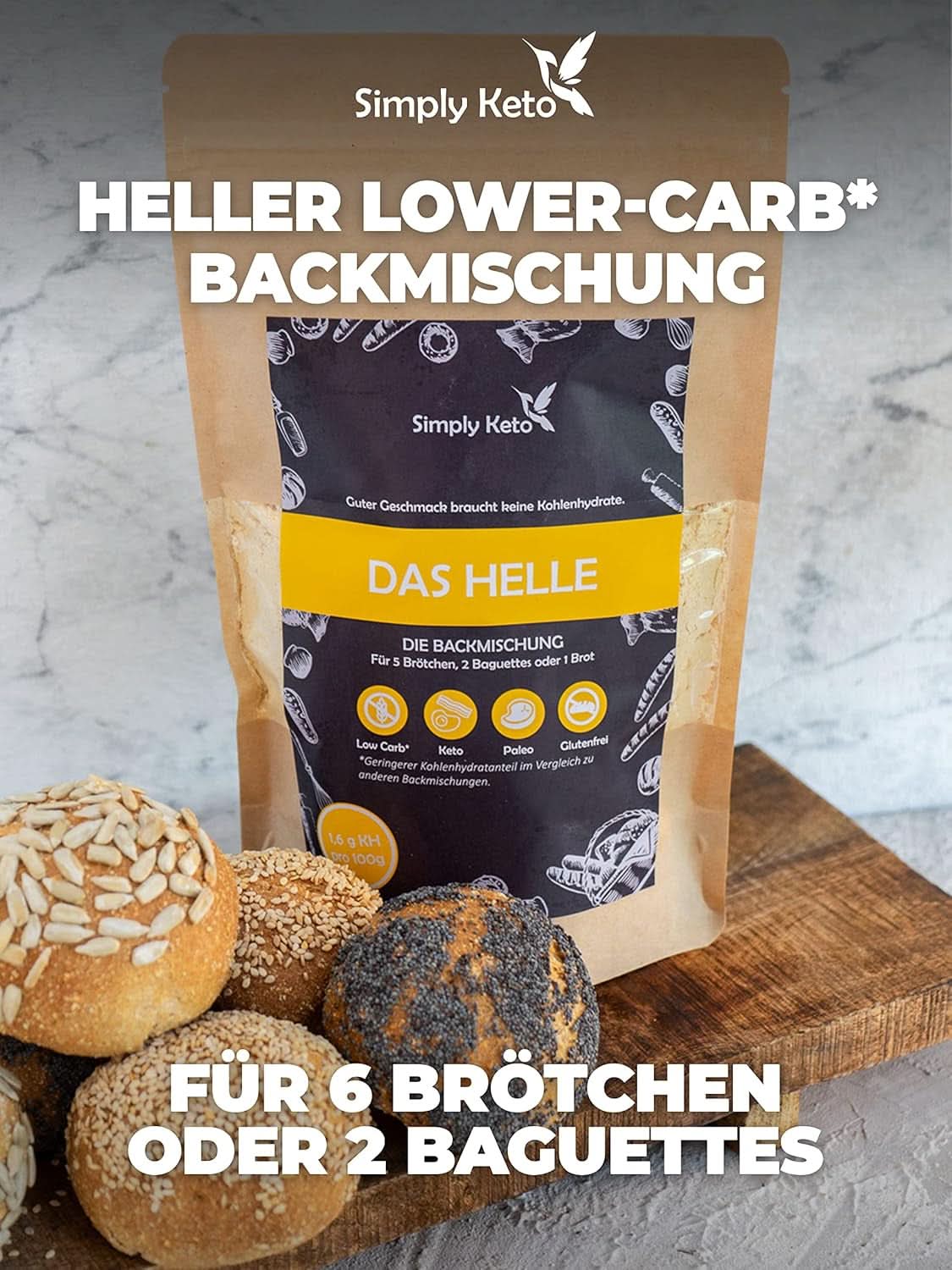 Simply Keto The Light Lower Carb* Chléb, Směs na bezlepkový chléb, 260 gramů Kitchen Naty Shop
