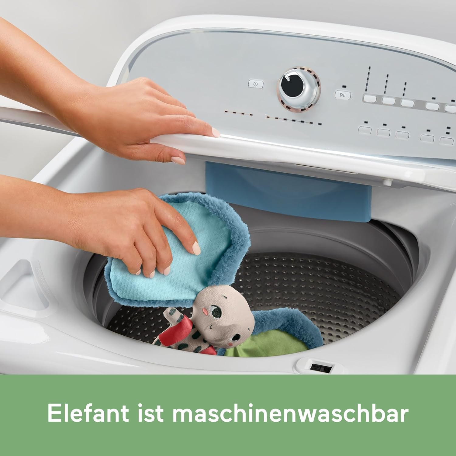 Fisher-Price Giant Ear Elephant – Rozkošná měkká plyšová hračka s extra velkýma ušima, vyrobená z 90 % recyklovaného plastu a FSC certifikovaným obalem, pro děti od 3 měsíců, HKD63 Bebe Toys Naty Shop