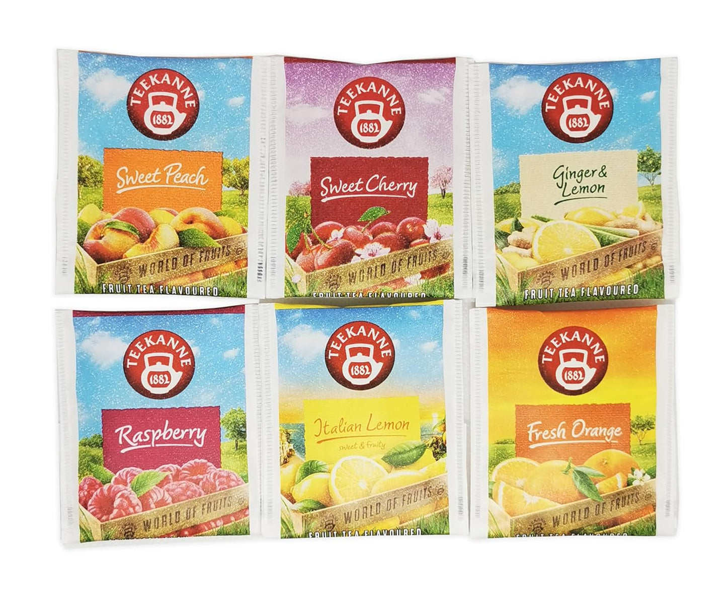 Teekanne World of Fruits (NOVÁ EDICE) - Krabice s výběrem ovocných čajů - 6 příchutí * 5 čajových sáčků