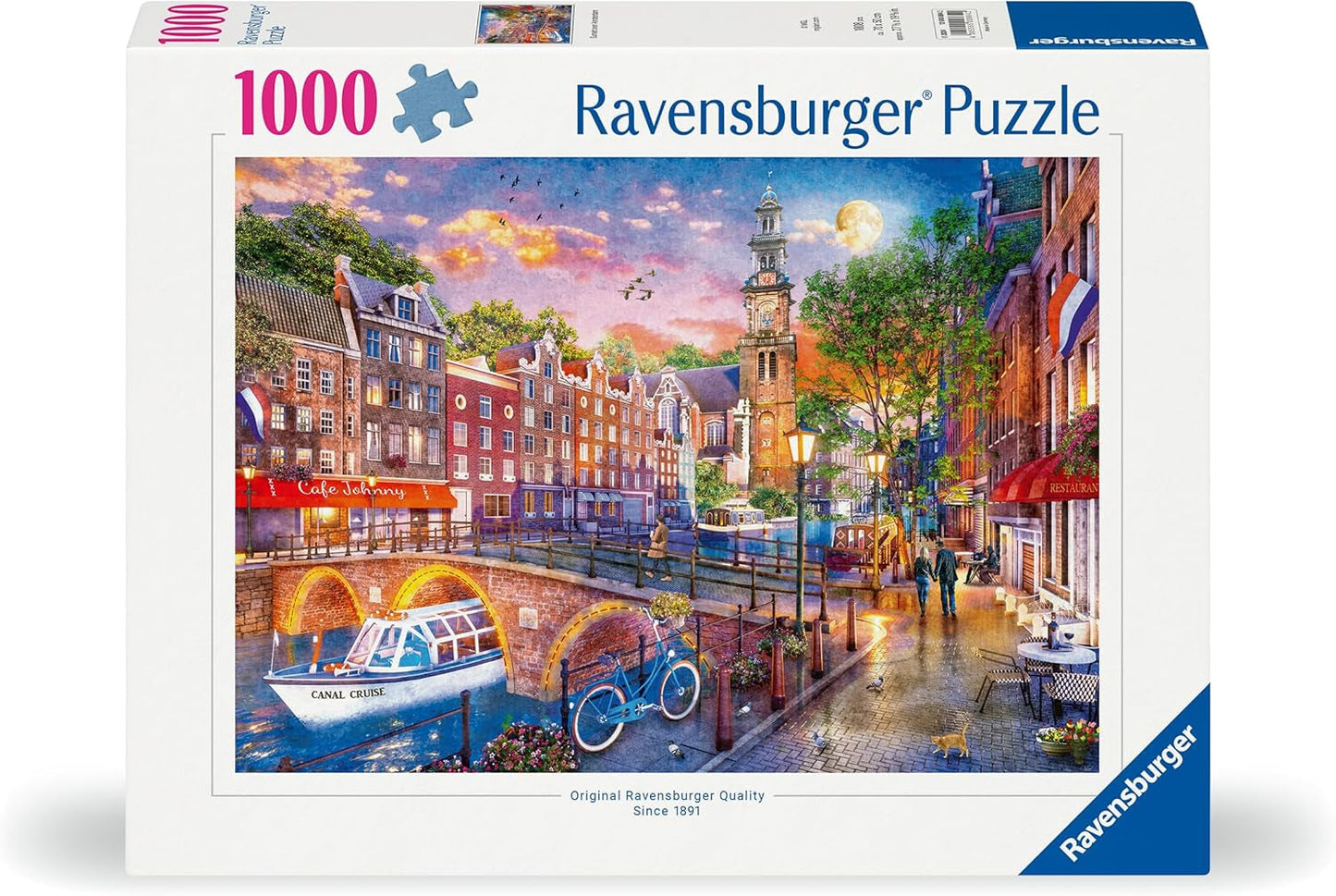 Ravensburger Puzzle 12000884 Sunset Amsterdam - 1000dílné puzzle pro dospělé ve věku 14+ Puzzle Naty Shop