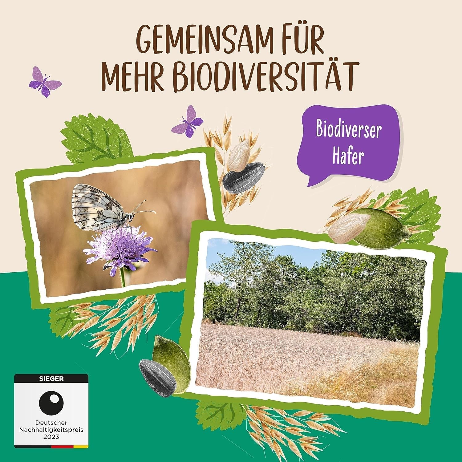 Allos neslazené proteinové müsli | Bio müsli | Ovesné vločky | Cereálie k snídani | Vegan (5 x 450 g), 1 kus (balení 5 ks)