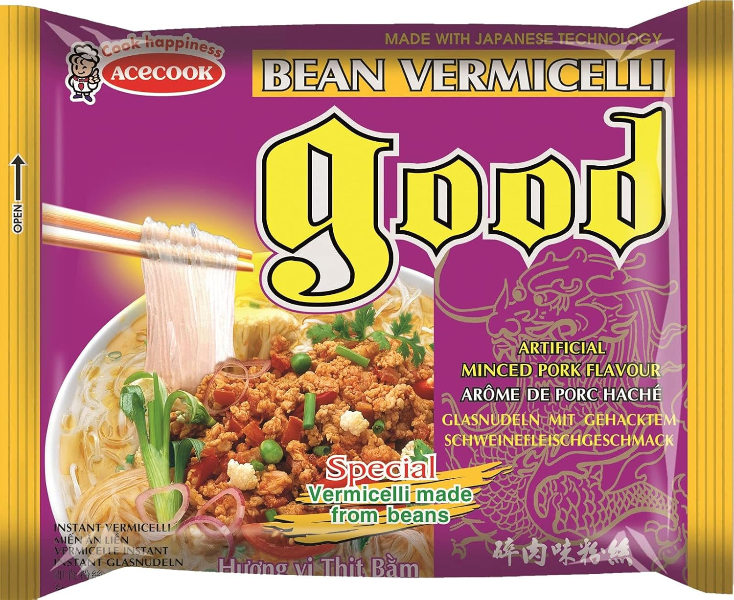 - GD skleněné instantní nudle s vepřovým masem - (1 x 57 g)