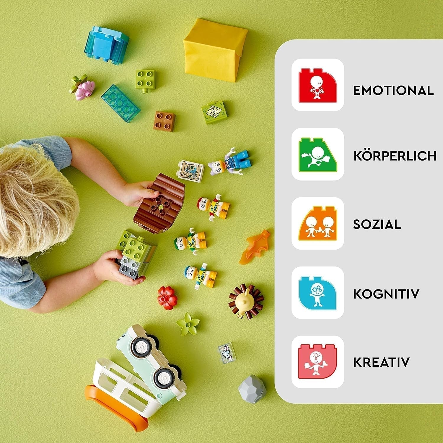 LEGO 10997 DUPLO Disney Mickey and Friends Campingová dobrodružná sada s karavanem, kánoí a figurkou kachny Daisy, stavebnice Dárek pro batolata od 2 let, dívky a kluky Stavebnice Besuche den LEGO-Store