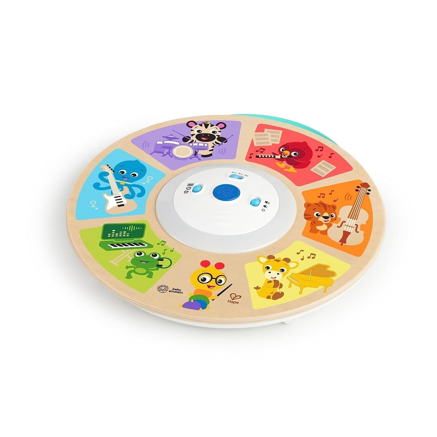 Baby Einstein, Hape, Cal's Smart Sounds Symphony Magic Touch Dřevěná elektronická hračka pro aktivity ve 3 jazycích (angličtina, francouzština a španělština), 3 režimy, od 6 měsíců Dětské hračky Naty Shop
