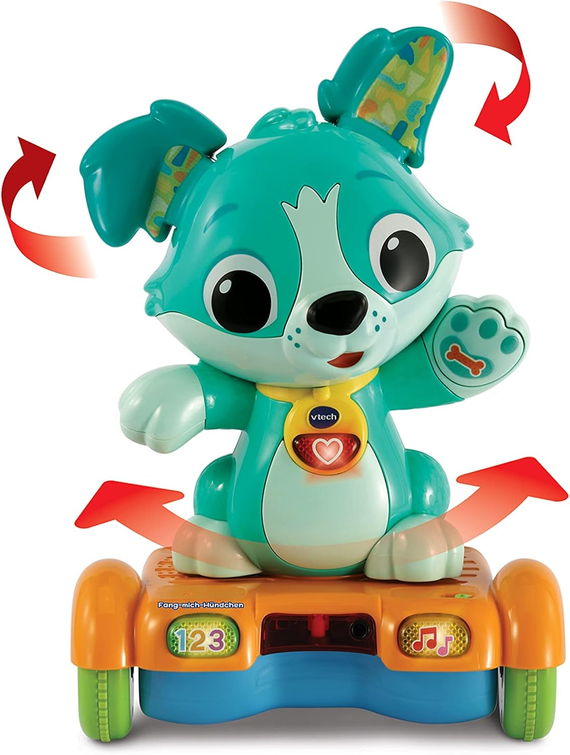 Vtech Baby Catch Me Puppy - Motorizované hoverboard štěně podporuje pohyb - S pohyblivými ušima, písničkami, zvuky a učebním obsahem - Pro děti ve věku 12-36 měsíců Bebe Toys Naty Shop