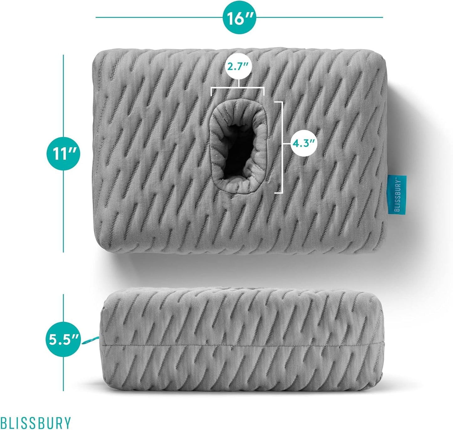 BLISSBURY mini ušní polštářek pro lidi s bolestmi uší standardní polštářky Naty Shop