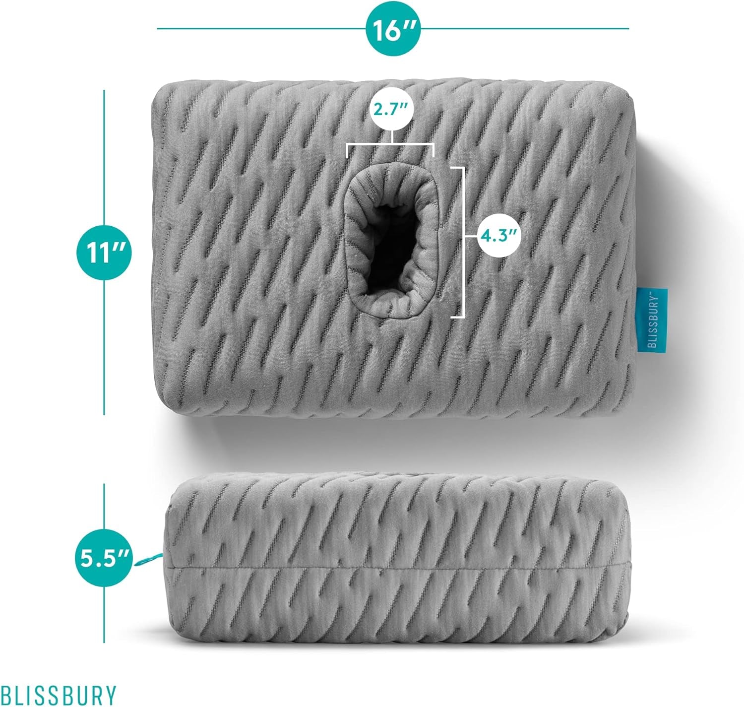 BLISSBURY mini ušní polštářek pro lidi s bolestmi uší standardní polštářky Naty Shop