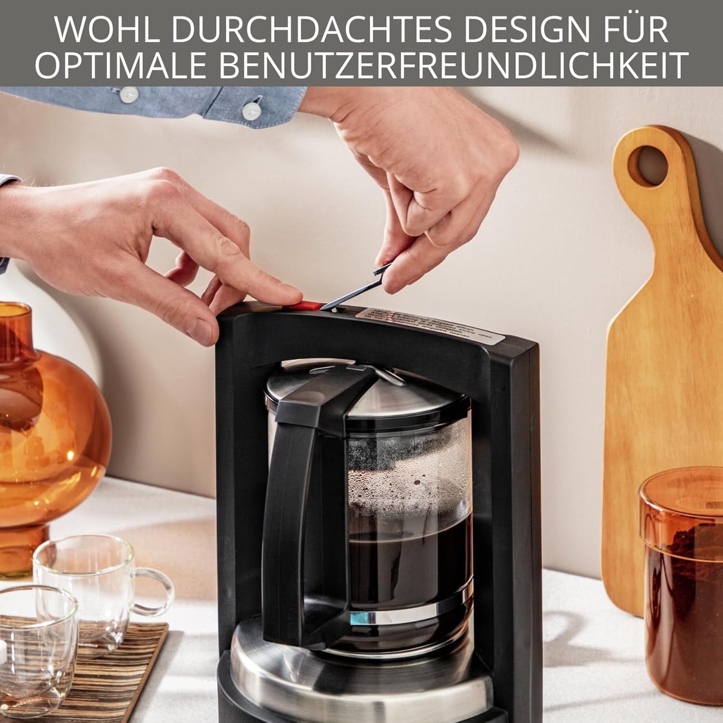 Espresso kávovar Krups T8, 850 W, Automatické vypnutí, 8-12 šálků, Kapacita 1 l, Permanentní filtr, Osvětlený vypínač, Snadné použití, Černá, KM4689