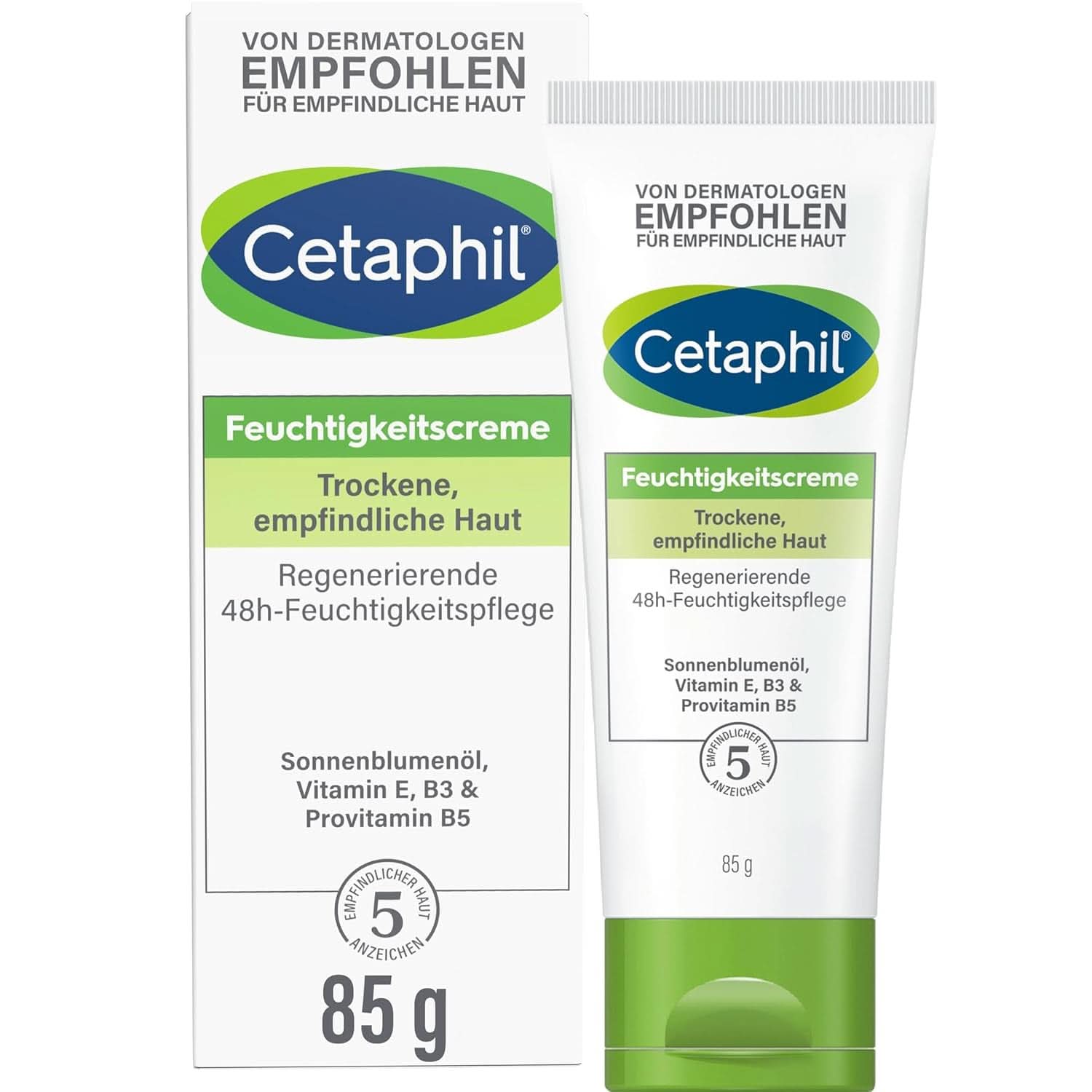 Cetaphil hydratační krém pro suchou a citlivou pokožku 85 ml Sprcha a koupel Naty Shop 85 gramů Bez vůně