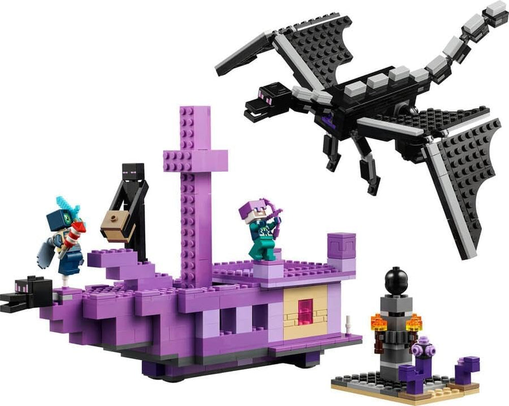 LEGO Minecraft The End Dragon a The End Akční sada hraček a objevů Videohra Stavebnice Sada Dobrodružná sada Dárek pro chlapce a dívky 8 let 21264 Stavebnice Beuche den LEGO-Store