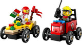LEGO City dodávka pizzy vs. Pizza Truck - Hračka na mýdlo pro dívky a chlapce od 5 let - Stavebnice se 2 minifigurkami řidiče - Dárek k narozeninám a svátku 60458 Stavebnice Besuche den LEGO-Store