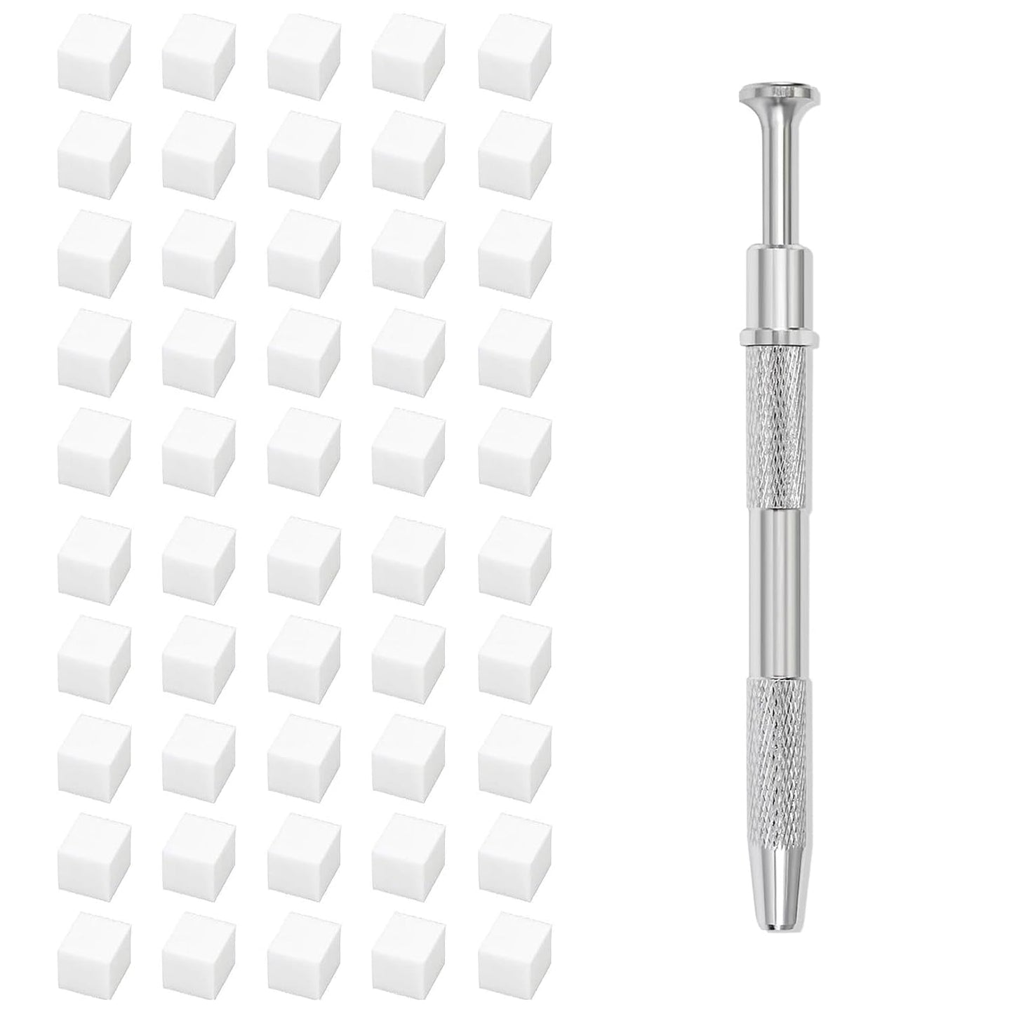 100 Stück Nail Art Schwamm Mit Piercing Zange,Nail Art Zubehör Schwamm Mit Piercing Kugel Aufdreher,Aplikátor houbového štětce,Nagelkunst-Rendering-Werkzeuge,Für Gradient Nail Art Patterns Erstellen.