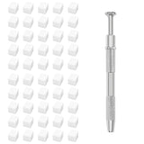 100 Stück Nail Art Schwamm Mit Piercing Zange,Nail Art Zubehör Schwamm Mit Piercing Kugel Aufdreher,Aplikátor houbového štětce,Nagelkunst-Rendering-Werkzeuge,Für Gradient Nail Art Patterns Erstellen.
