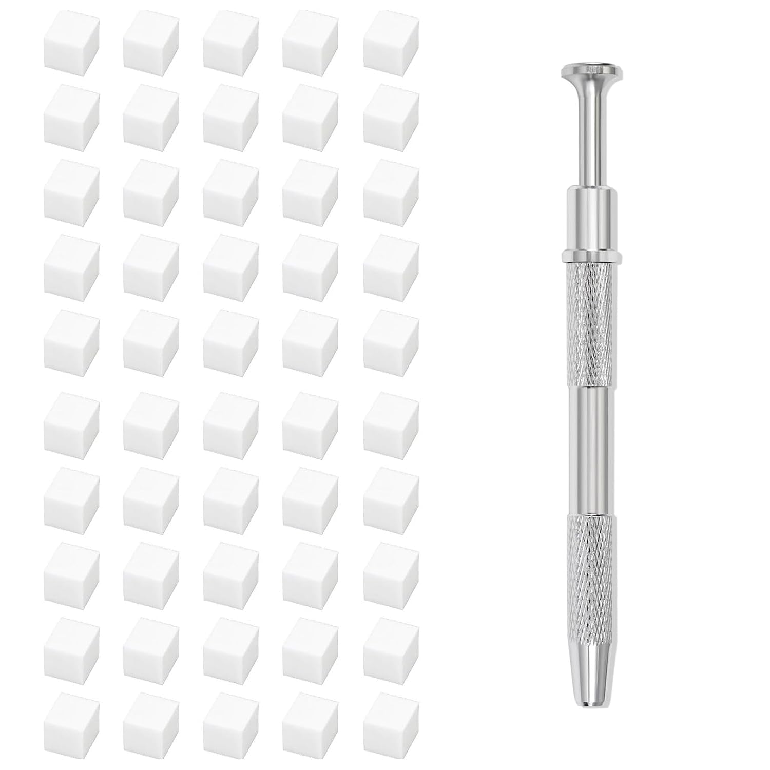 100 Stück Nail Art Schwamm Mit Piercing Zange,Nail Art Zubehör Schwamm Mit Piercing Kugel Aufdreher,Aplikátor houbového štětce,Nagelkunst-Rendering-Werkzeuge,Für Gradient Nail Art Patterns Erstellen.