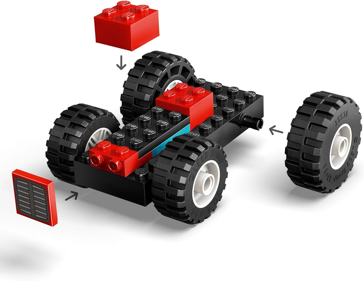 LEGO City traktor s přívěsem - Farma s figurkami traktoru a zvířat - Montessori herní sady pro chlapce a dívky od 4 let - dárek se 2 minifigurkami 60461 Stavebnice Besuche den LEGO-Store