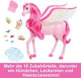 Barbie A Hidden Magic Pegasus - interaktivní hračka se světly a zvuky, 10 doplňků, duhová křídla, pro děti od 3 let, HLC41 Naty Shop Dolls